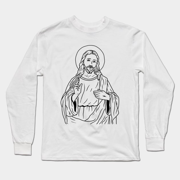 Jesus Long Sleeve T-Shirt by valentinahramov